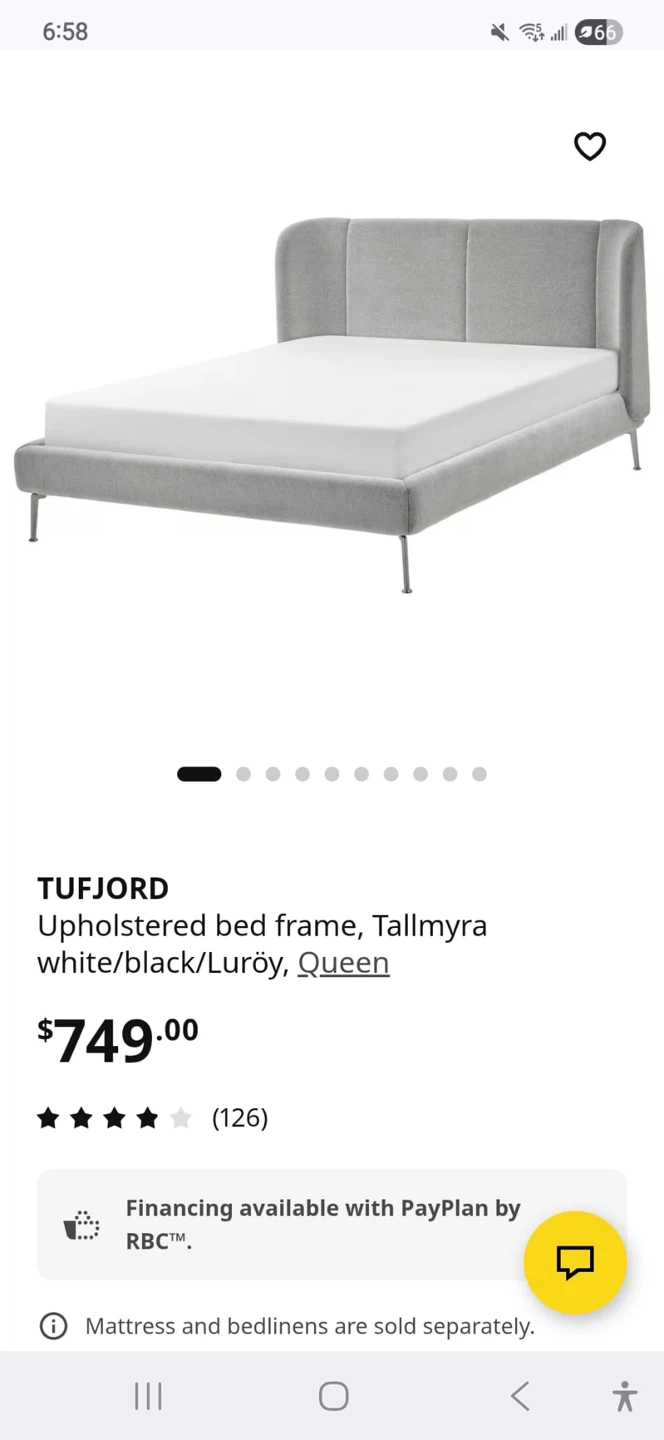 IKEA TUFJORD Queen Upholstered Bed Frame - photo 3