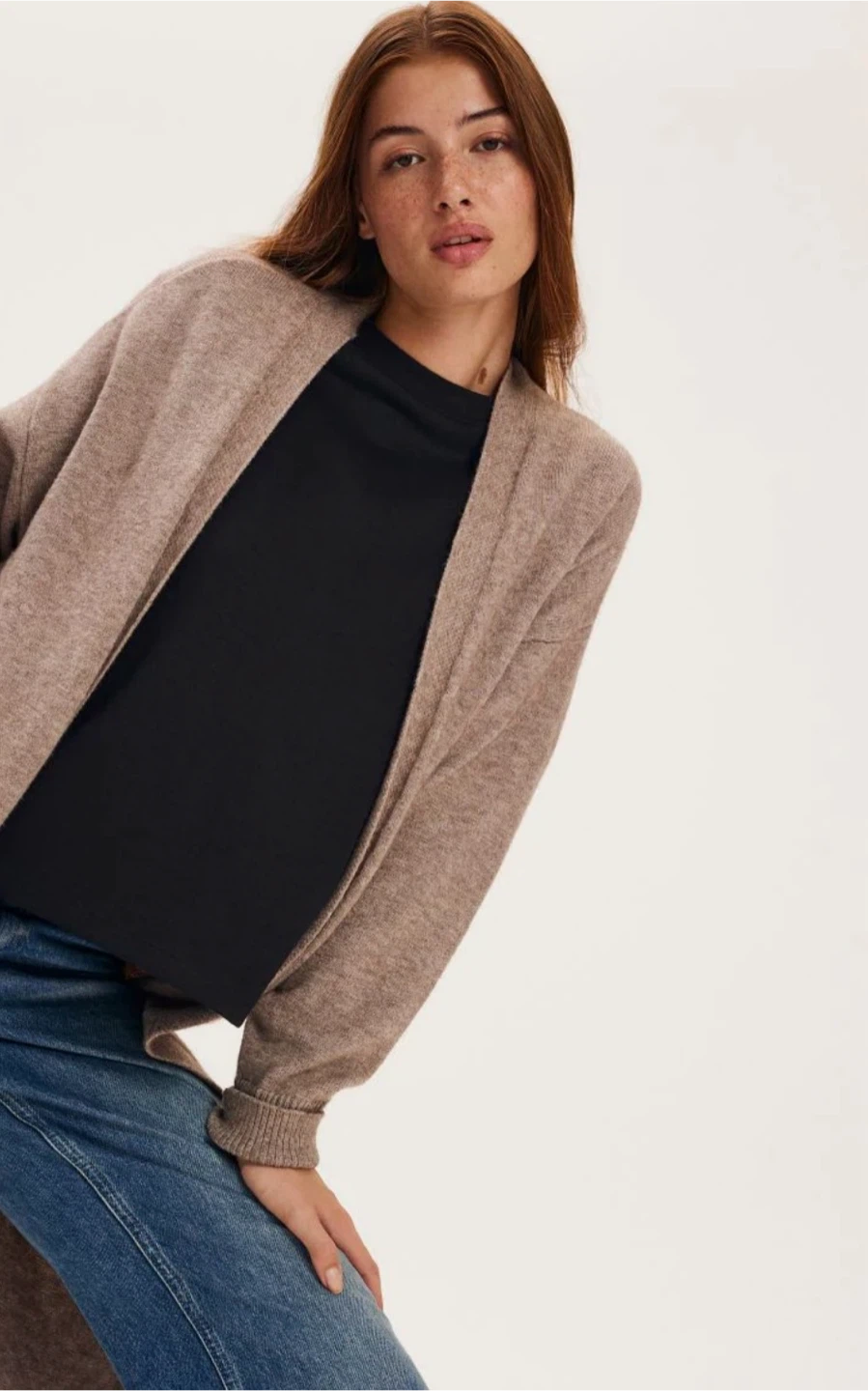 Beige knit cardigan - photo 3