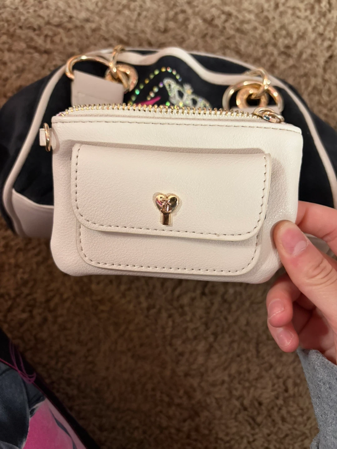 Juicy Couture Velour Handbag + Coin purse - photo 3