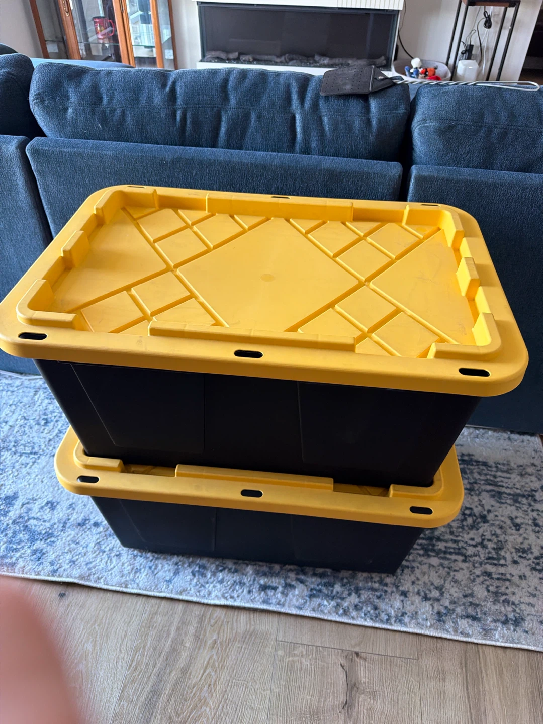 Greenmade 27 Gallon Storage Box - Black/Yello