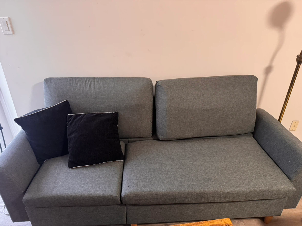 Coffee table + Grey Sofa and Matching Ottoman - photo 3