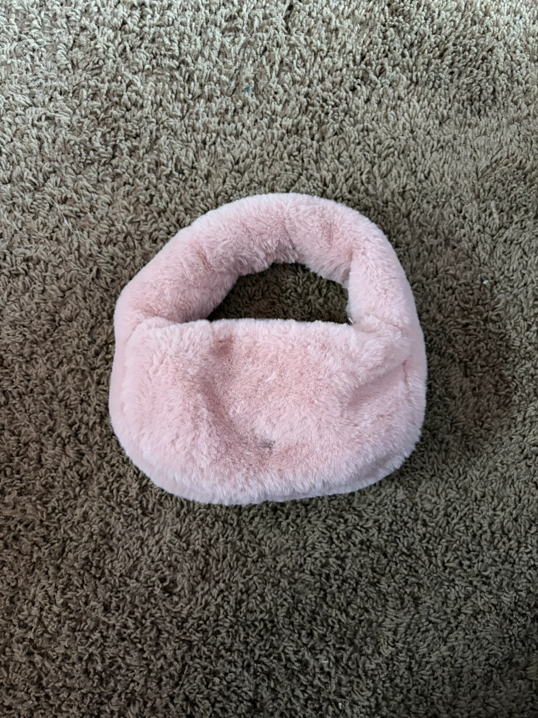 Pink Faux Fur Mini Handbag
