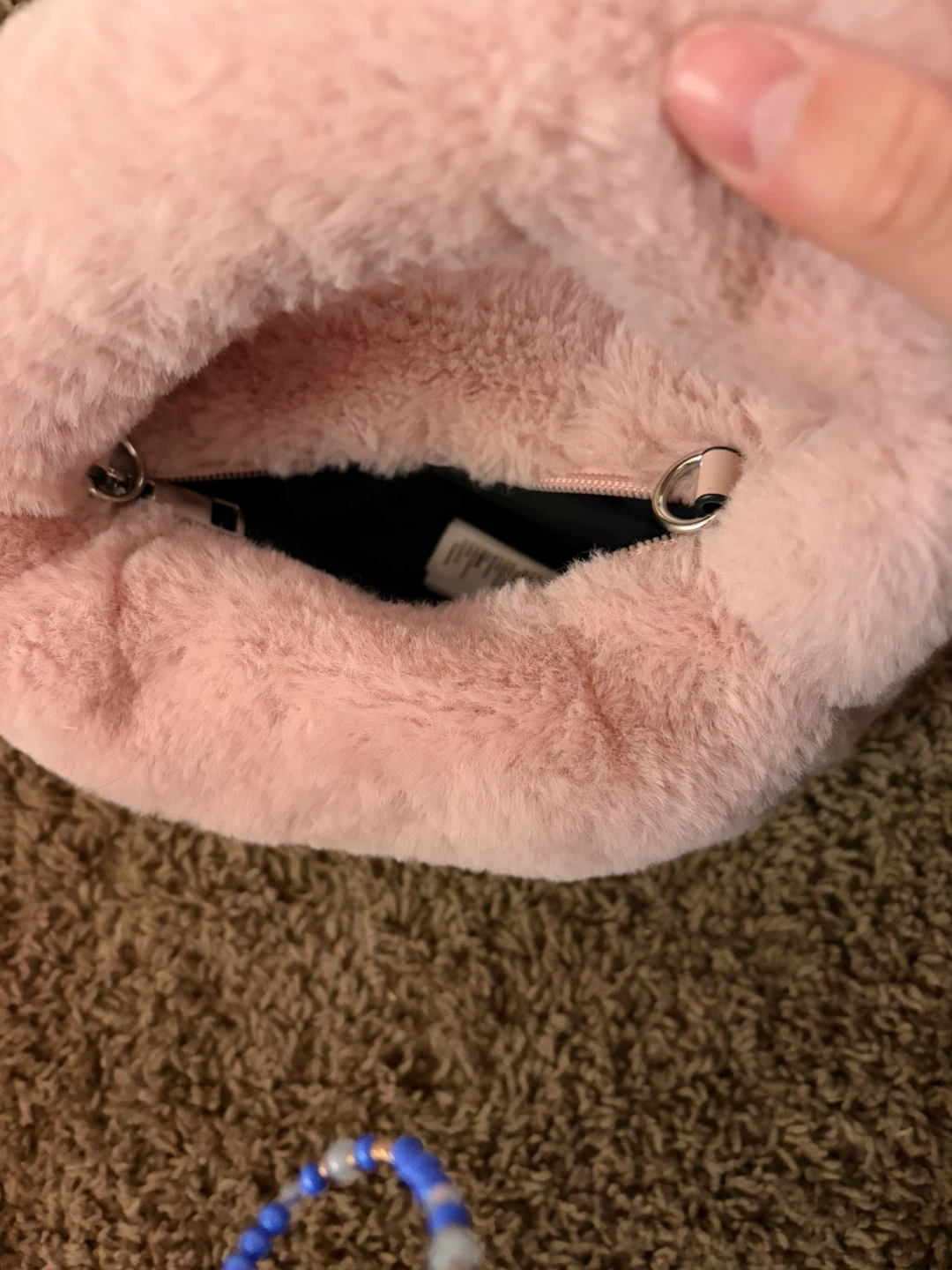 Pink Faux Fur Mini Handbag - photo 2