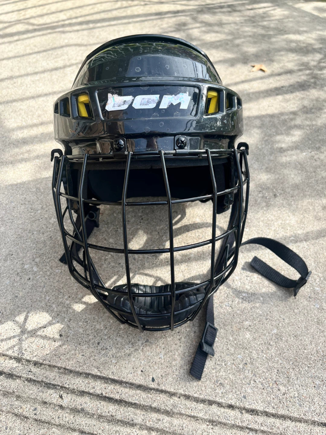 CCM Black Hockey Helmet with Cage