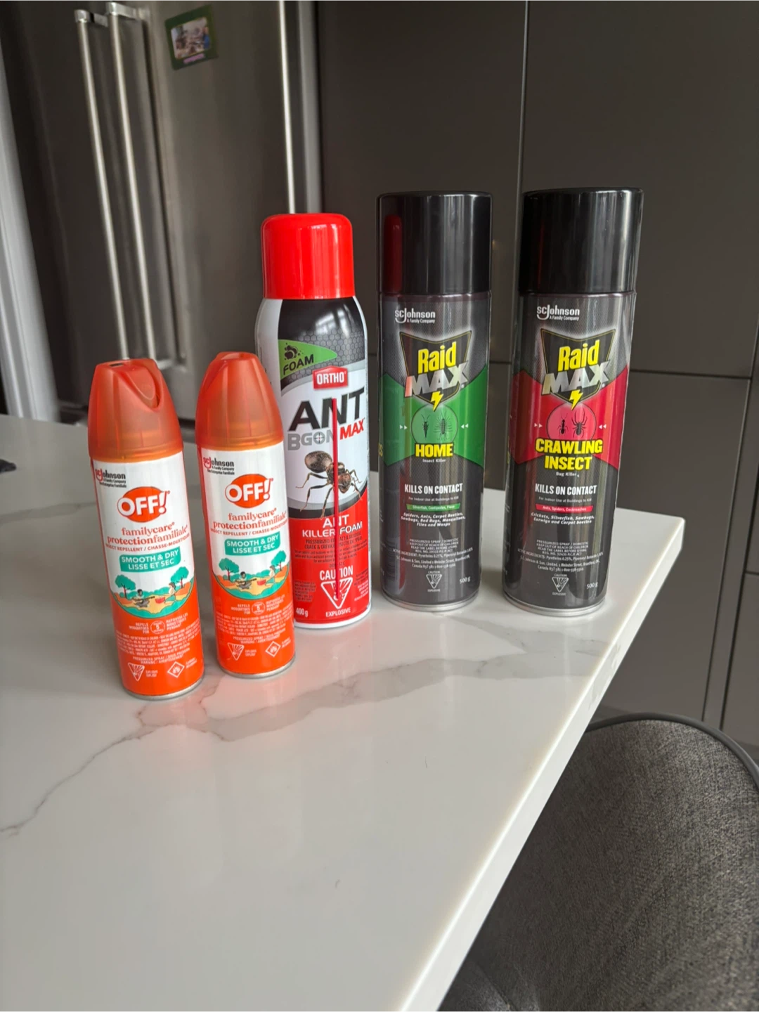 Assorted Household Pest Control and Insect Repellent Sprays