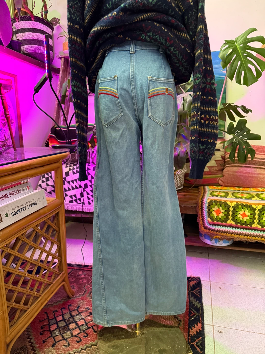 Vintage high rise flare denim