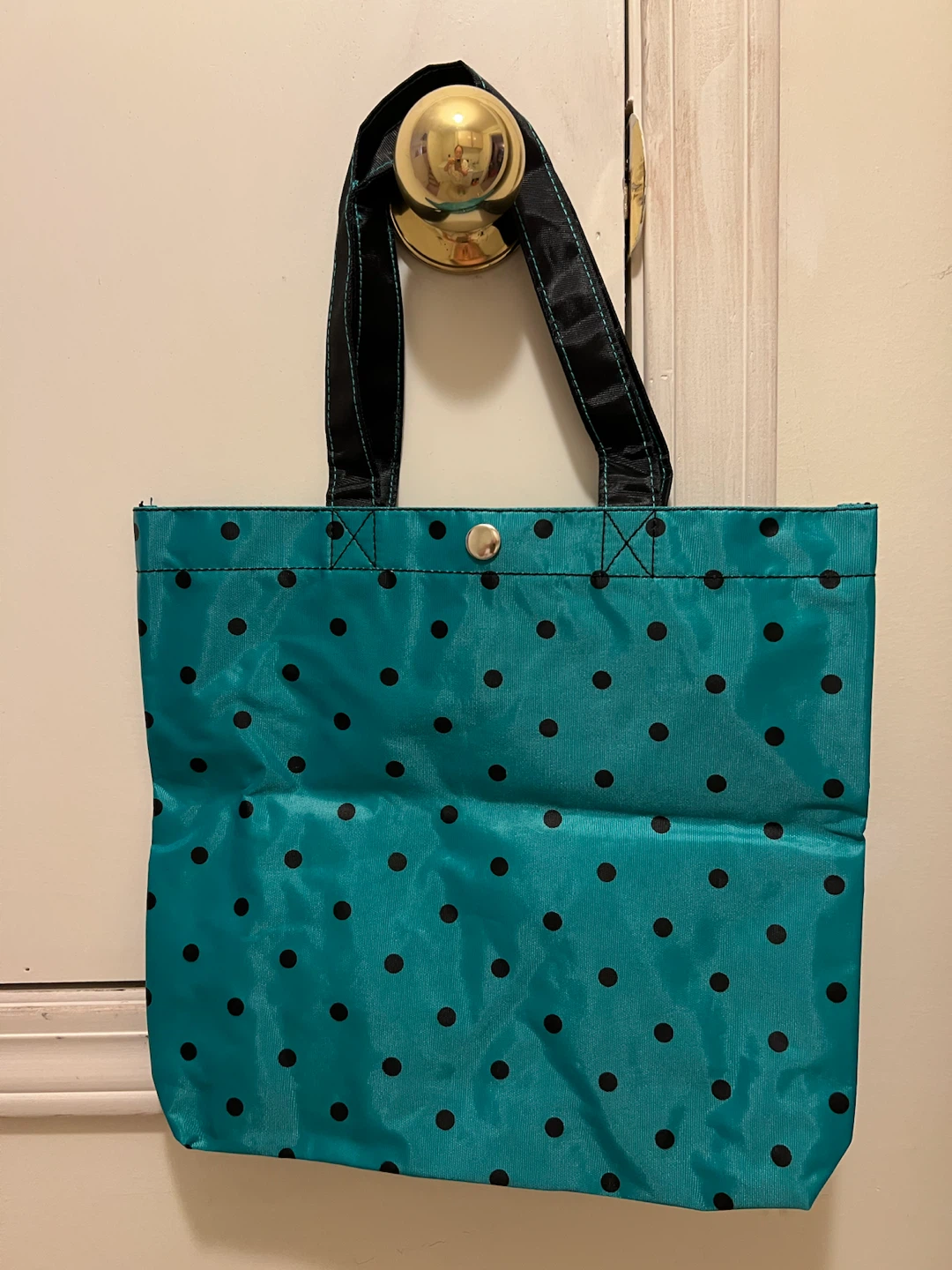 Teal Polka Dot Tote Bag - photo 2