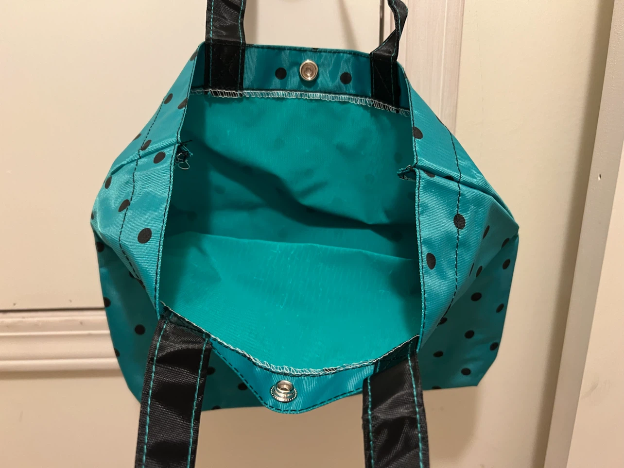 Teal Polka Dot Tote Bag - photo 3