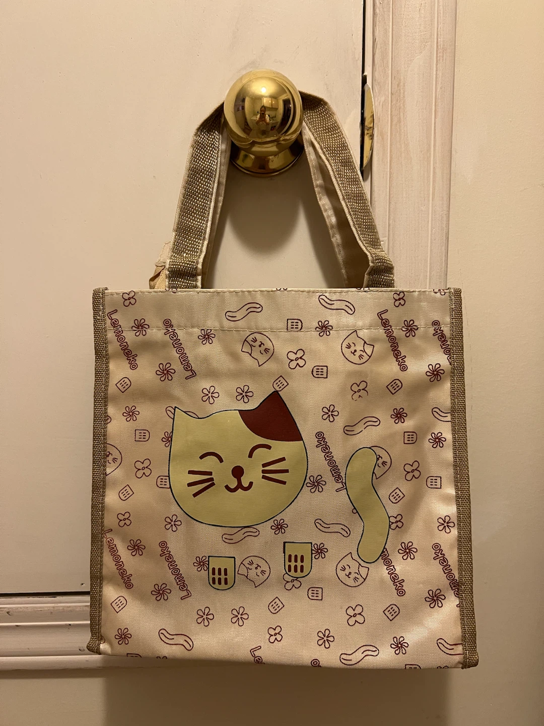 Lemoneko Cat Pattern Tote Bag