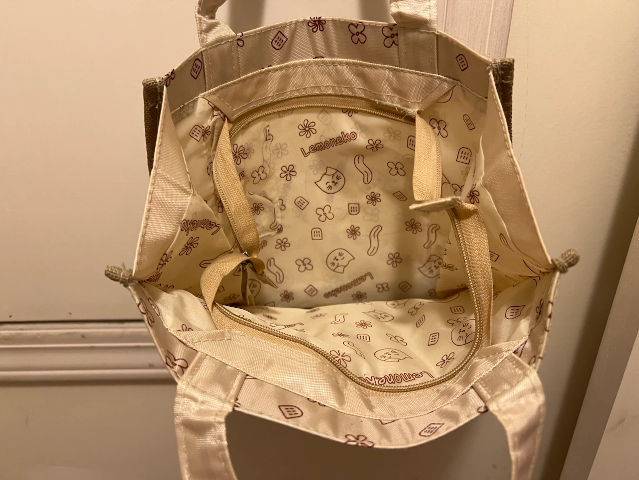 Lemoneko Cat Pattern Tote Bag - photo 3