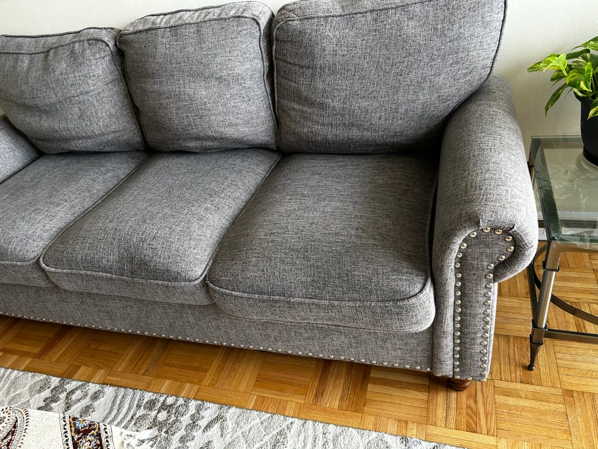 Grey Three-Seater Sofa