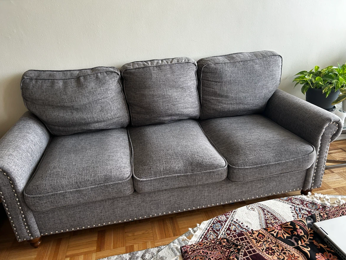 Grey Three-Seater Sofa - photo 2