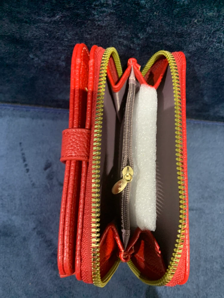 Red Pebbled Leather Wallet - photo 2