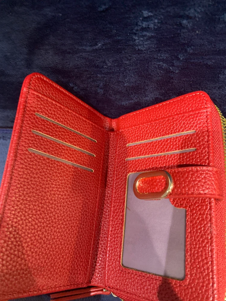 Red Pebbled Leather Wallet - photo 3