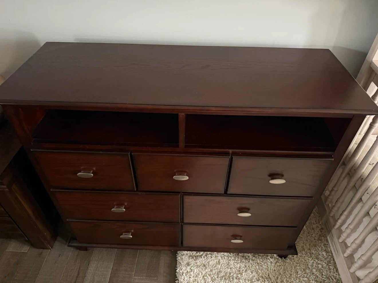 Dark Wood Dresser with Media Storage