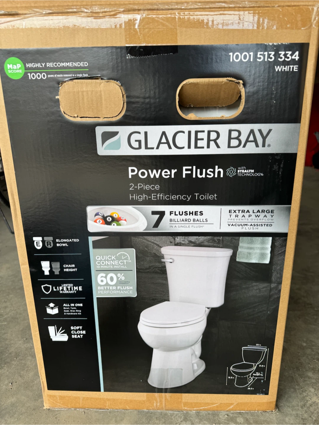 Glacier Bay Power Flush 2-Piece Toilet