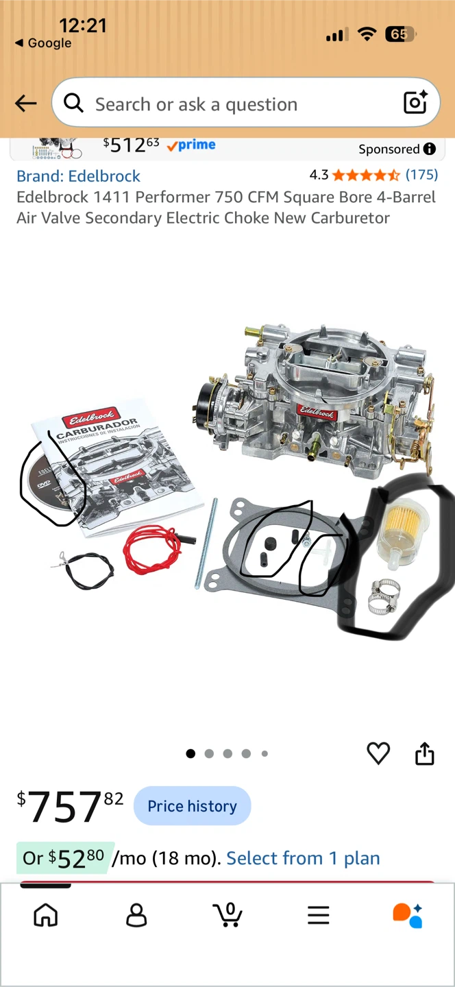Edelbrock 1411 Performer 750 CFM Carburetor - photo 5
