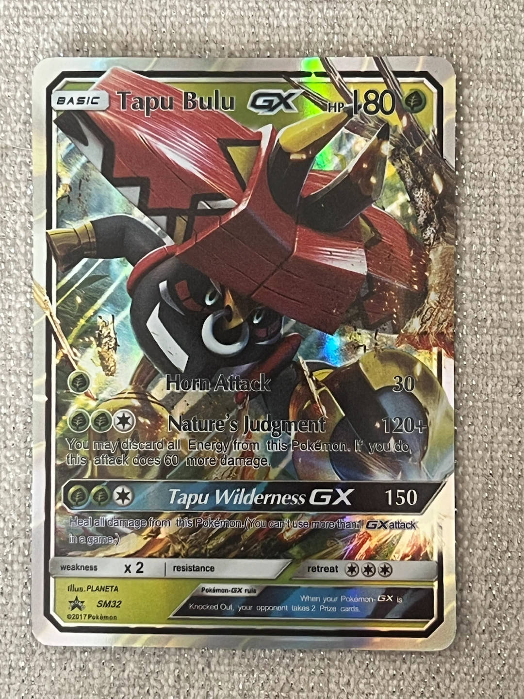 Tapu Bulu GX Pokemon Trading Card SM32