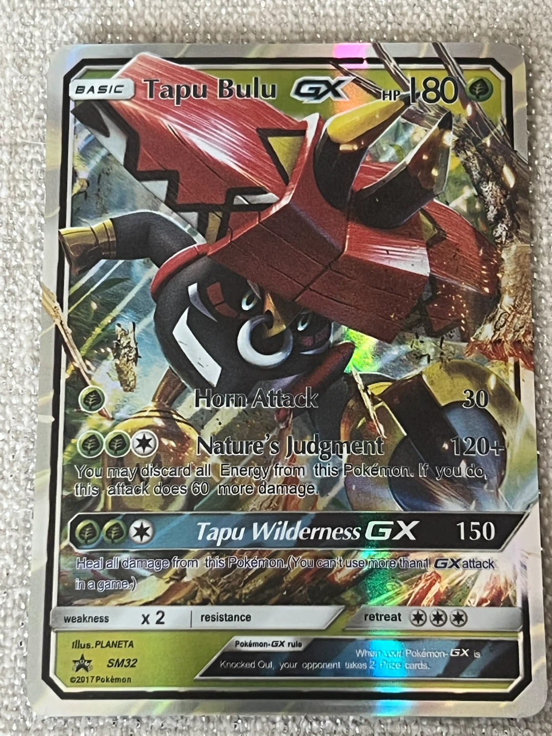 Tapu Bulu GX Pokemon Trading Card SM32 - photo 3