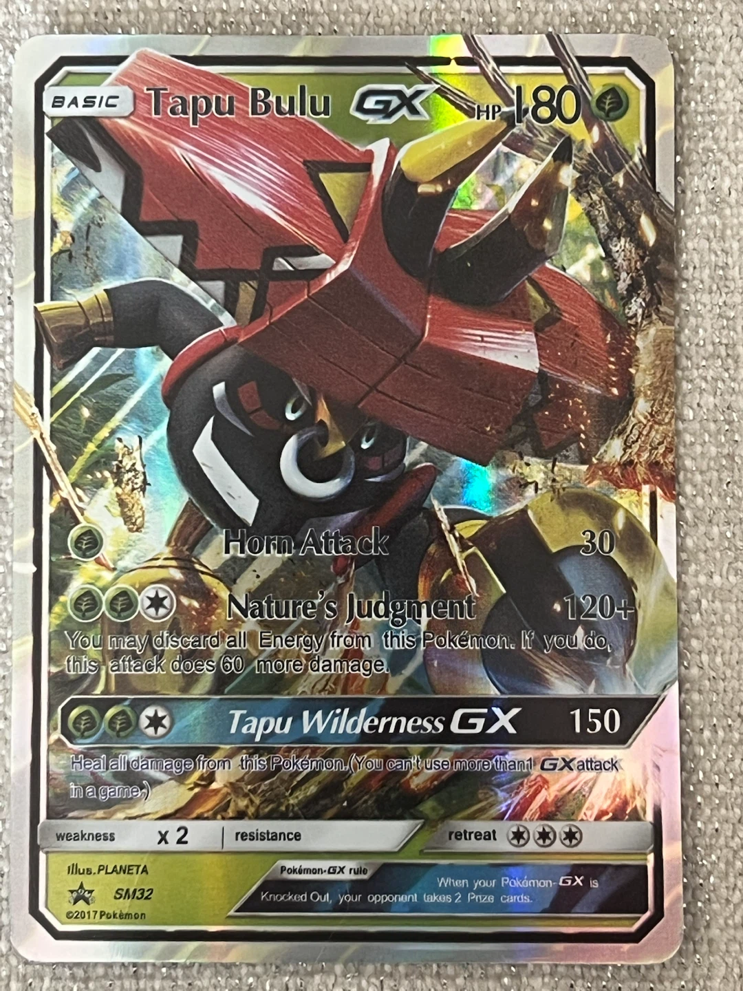 Tapu Bulu GX Pokemon Trading Card SM32 - photo 5