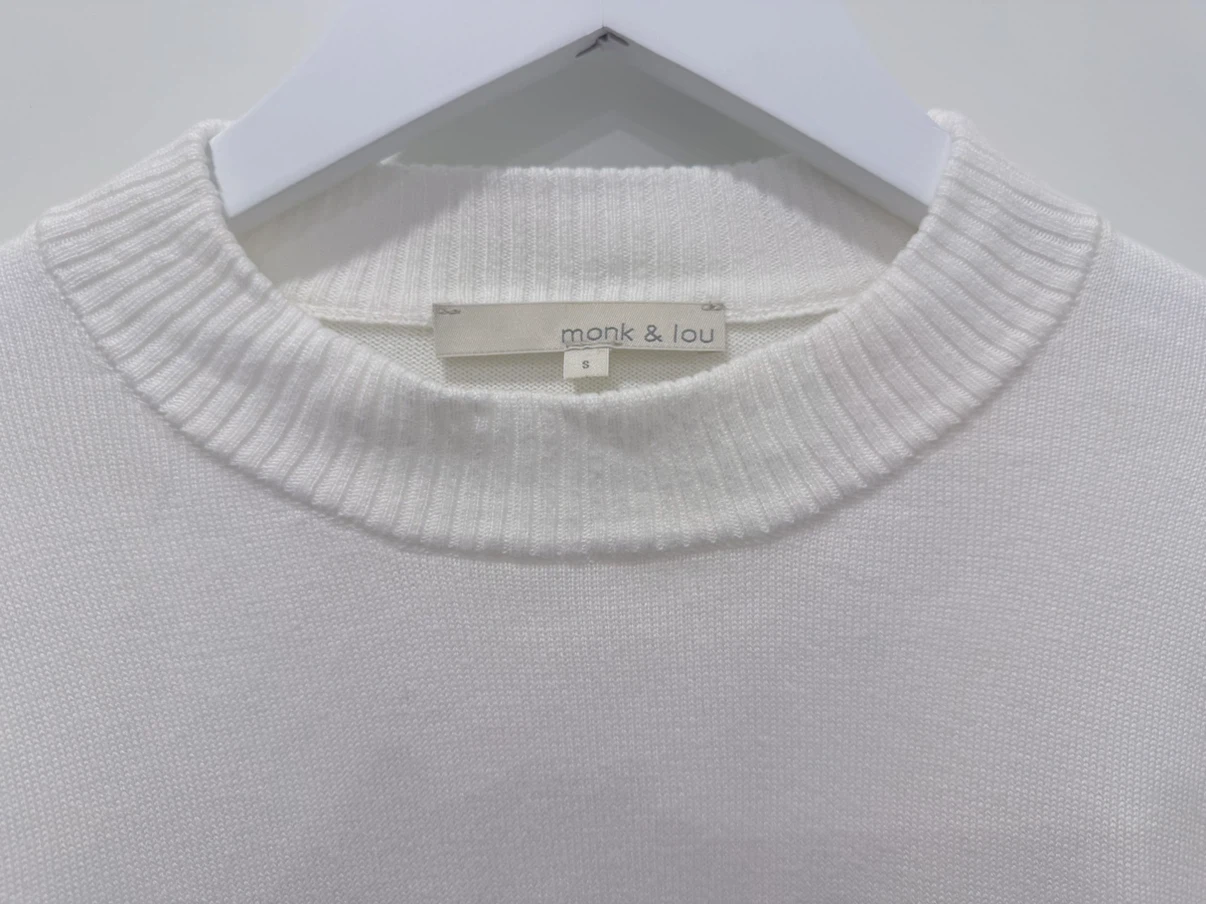 Monk & Lou White Puff Sleeve Sweater - photo 3