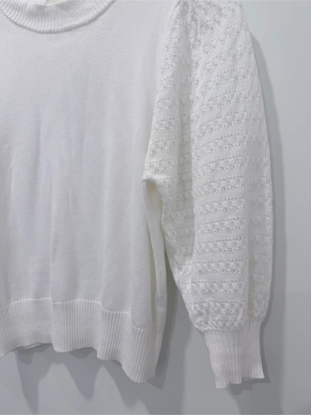 Monk & Lou White Puff Sleeve Sweater - photo 4