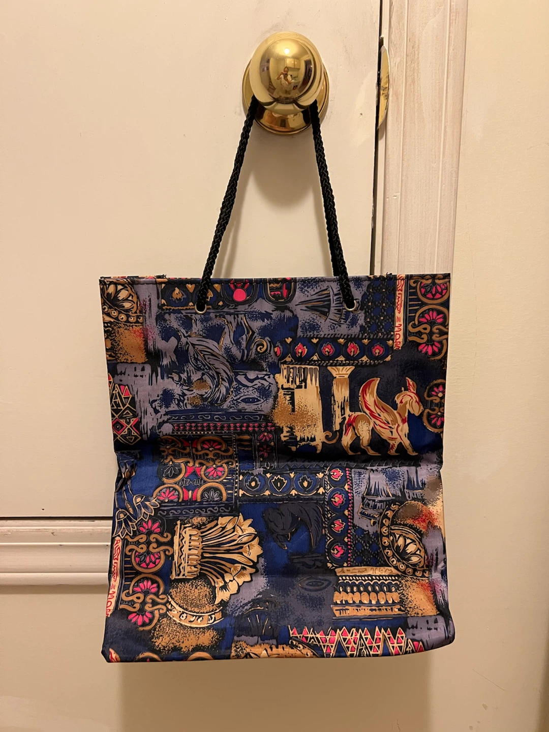 Patterned Fabric Tote Bag