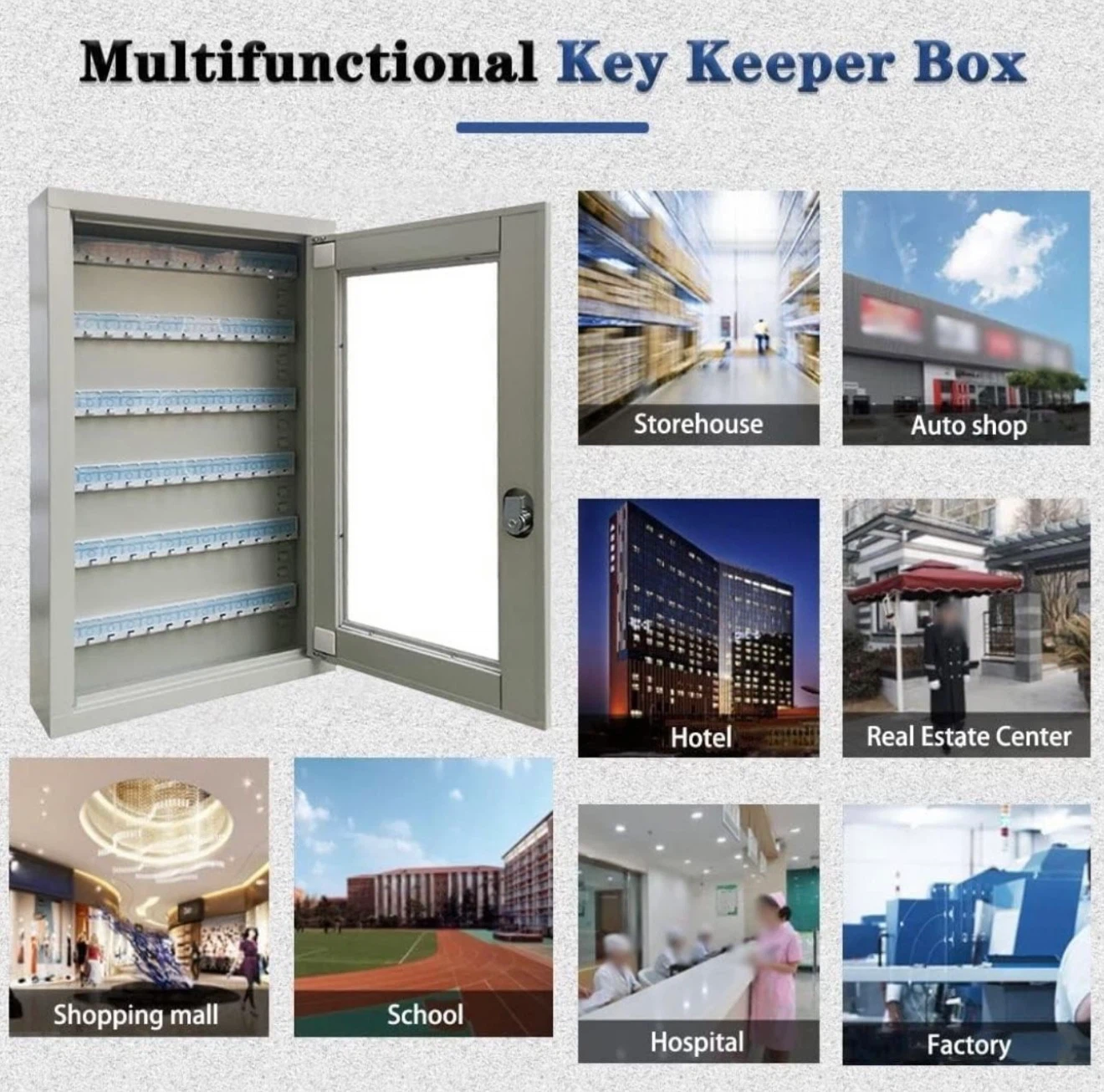 40 Slot Metal Wall-Mount Key Keeper Box - photo 4