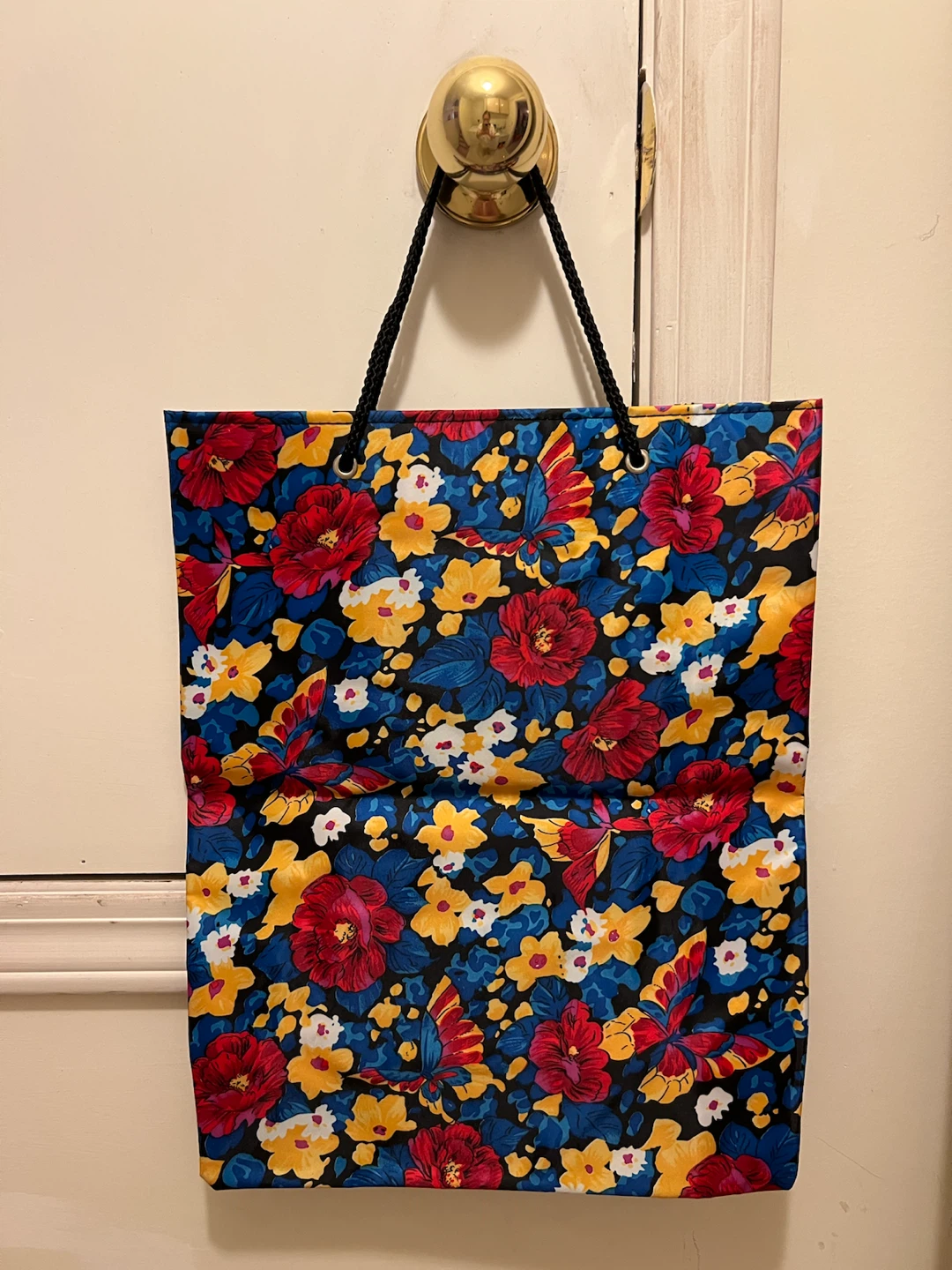 Floral Print Reusable Tote Bag