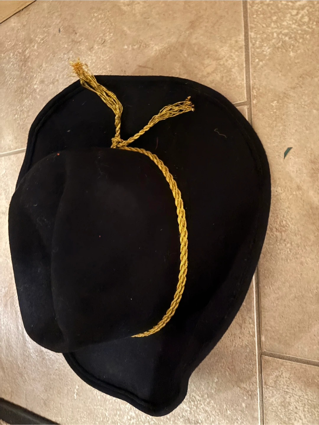 Black Cowgirl/Costume Hat with Gold Trim - photo 2