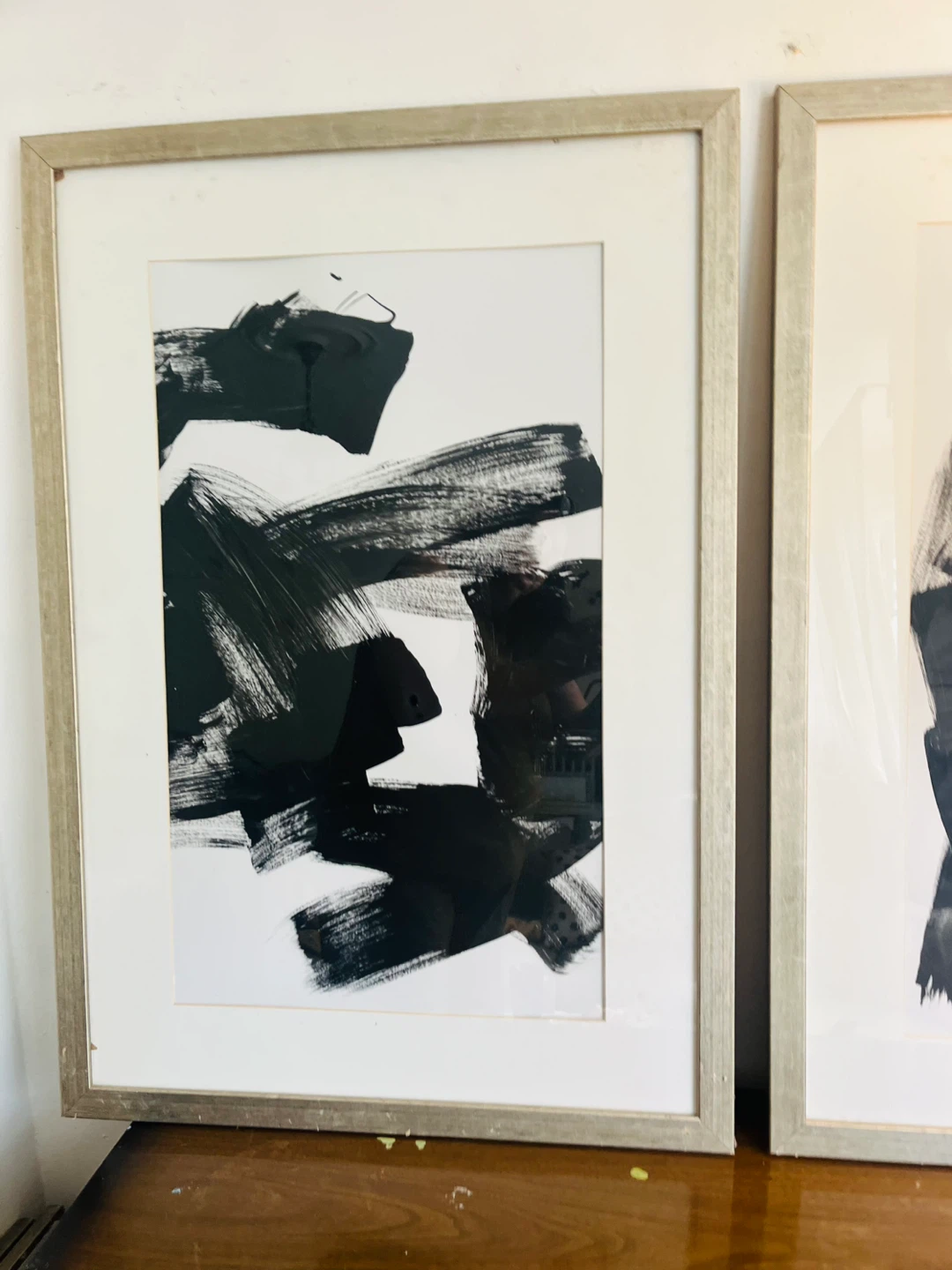 Set of Two Framed Abstract Art Paintings - photo 3