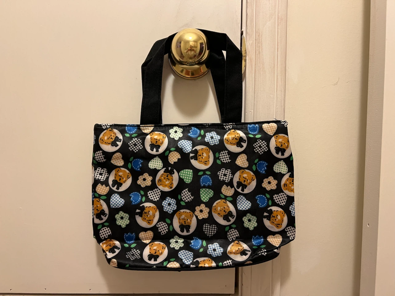 Cute Bear Pattern Mini Tote Bag