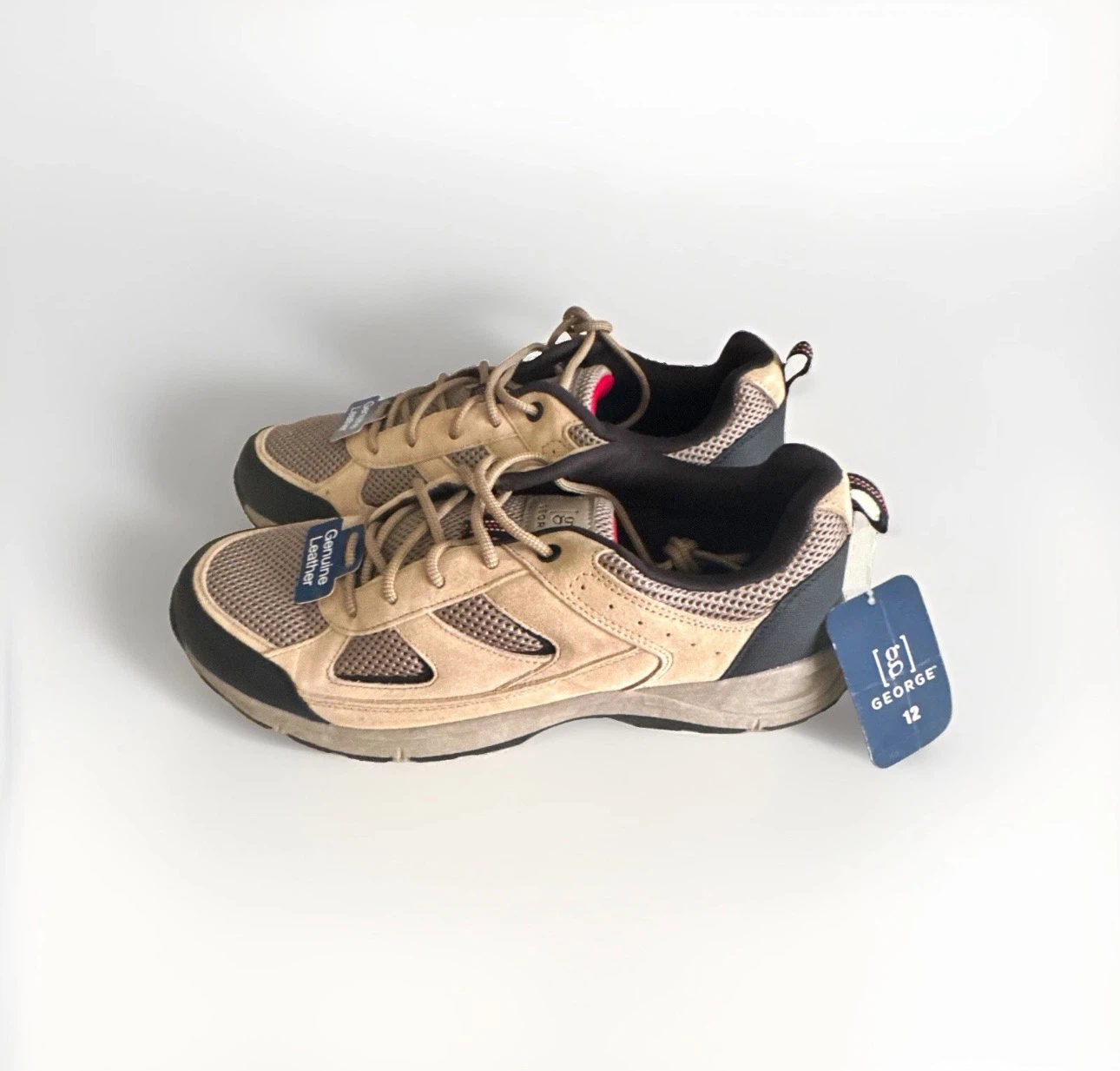 George Men's size 12 Sneakers beige/black