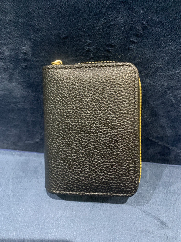 Black Double Zipper Card Wallet