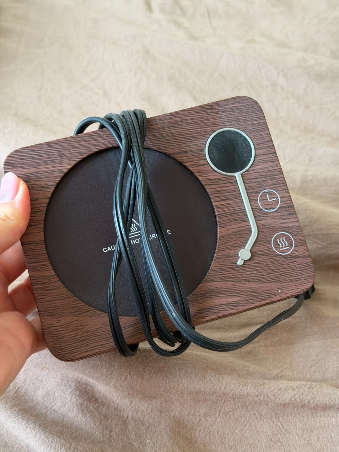 Wood Grain Coffee Mug Warmer