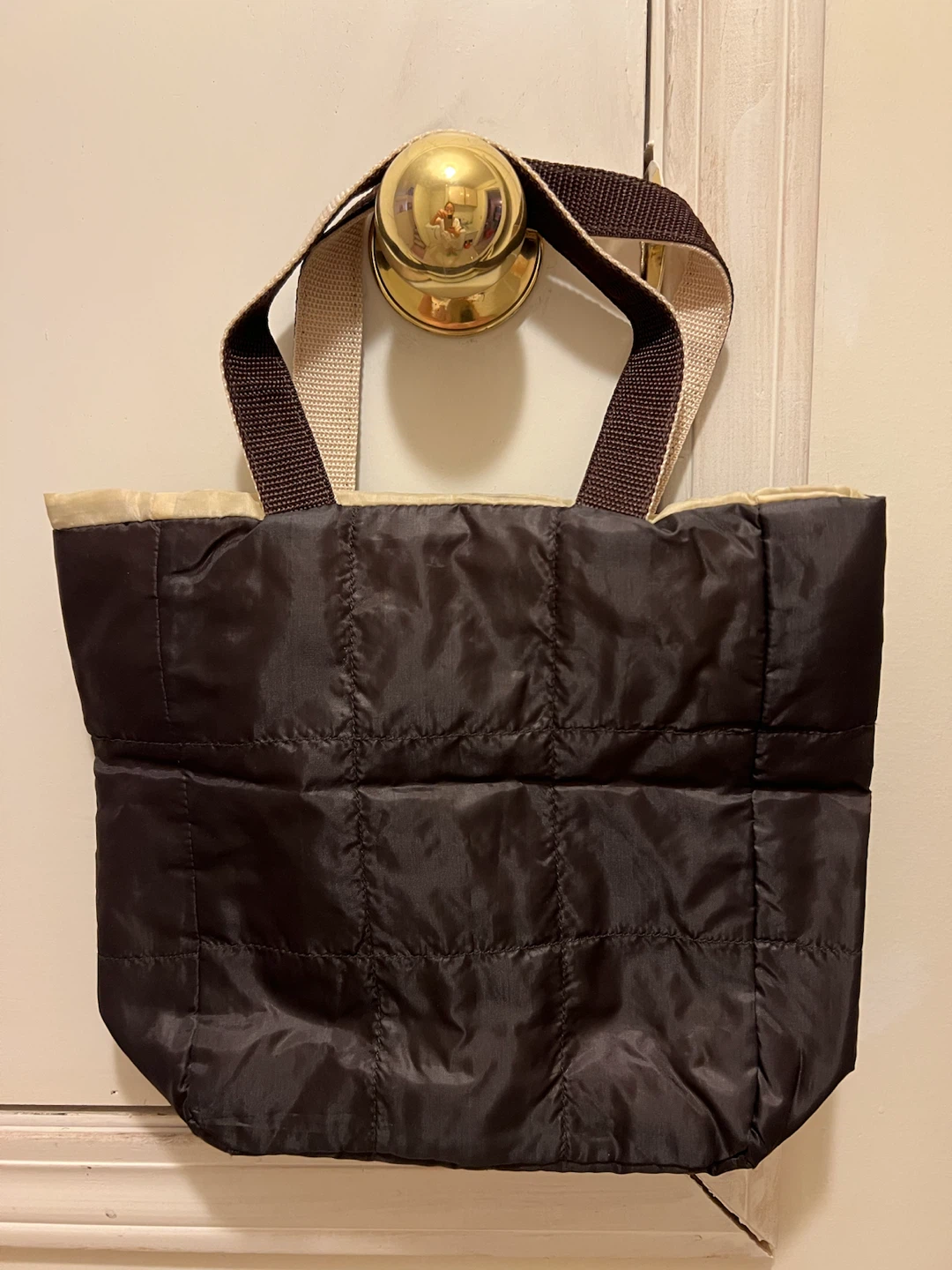 Quilted Nylon Tote Bag