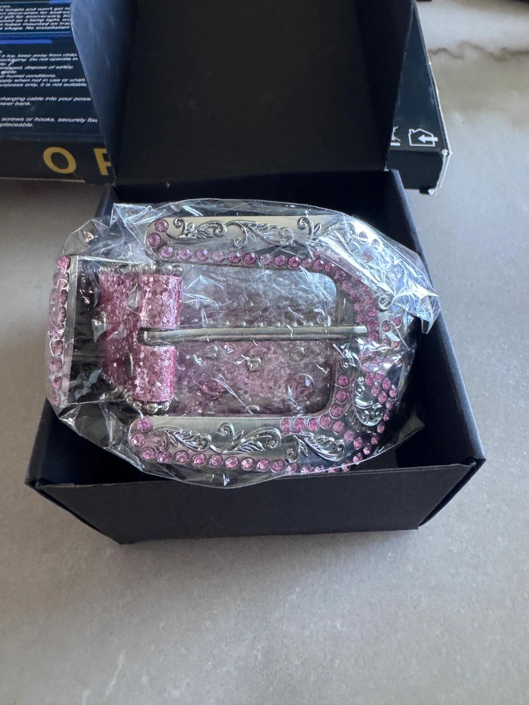 Balteus Pink Sparkly Rhinestone Leather Belt - photo 4