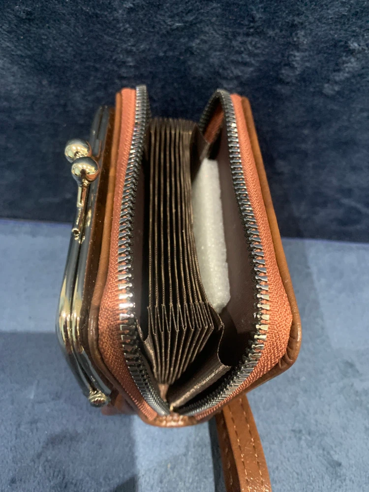 Brown Accordion Style Wristlet Wallet - photo 2