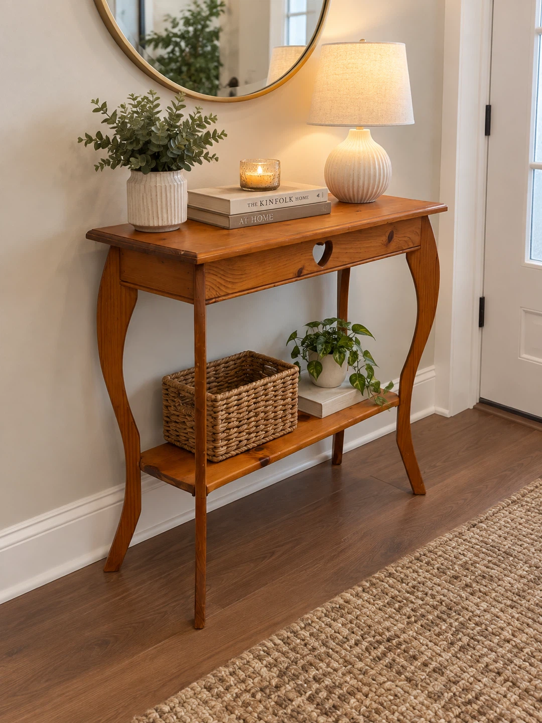 Charming Solid Pine Console/Entry Table