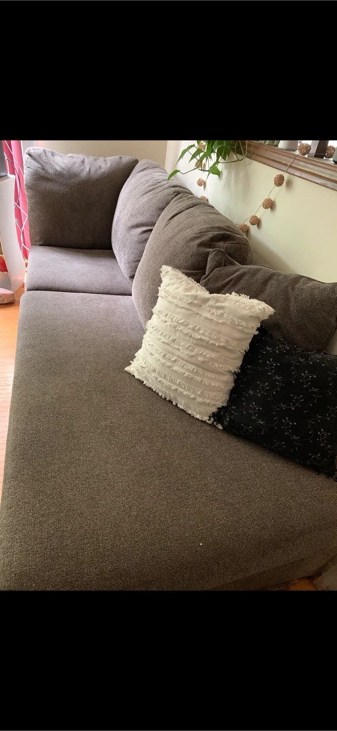 2-Piece Right-Facing Chenille Sectional