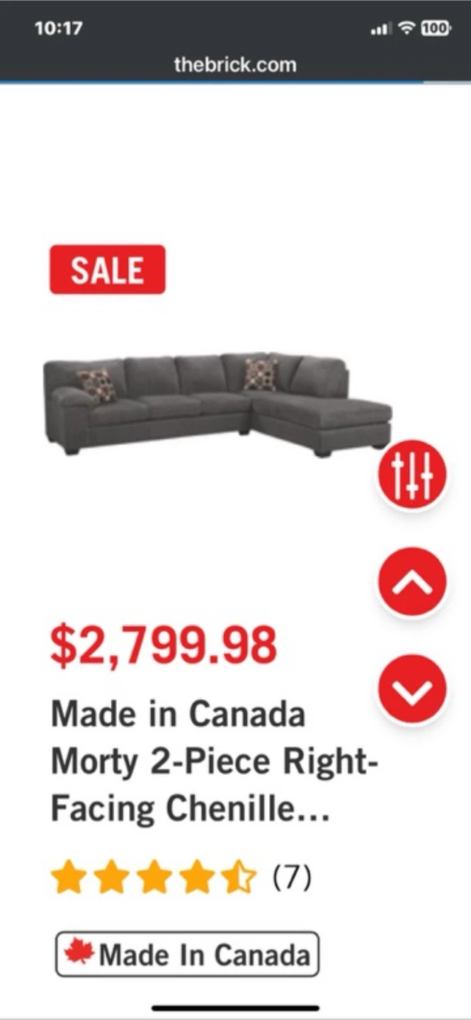 2-Piece Right-Facing Chenille Sectional - photo 3