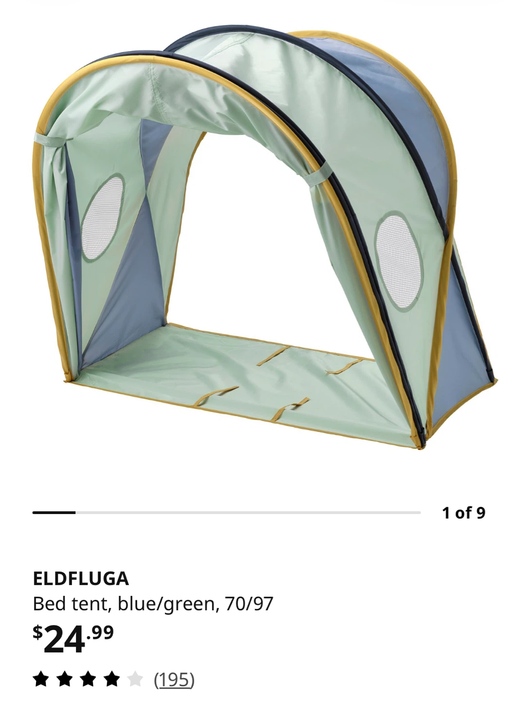 IKEA KURA reversible bed with tent and mattress - photo 5