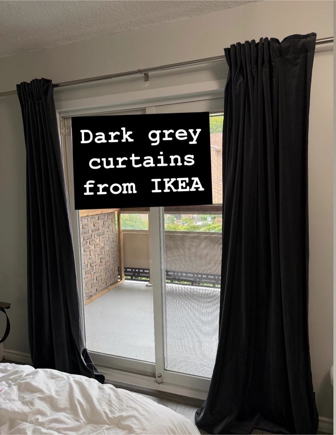 DARK GREY CURTAINS FROM IKEA