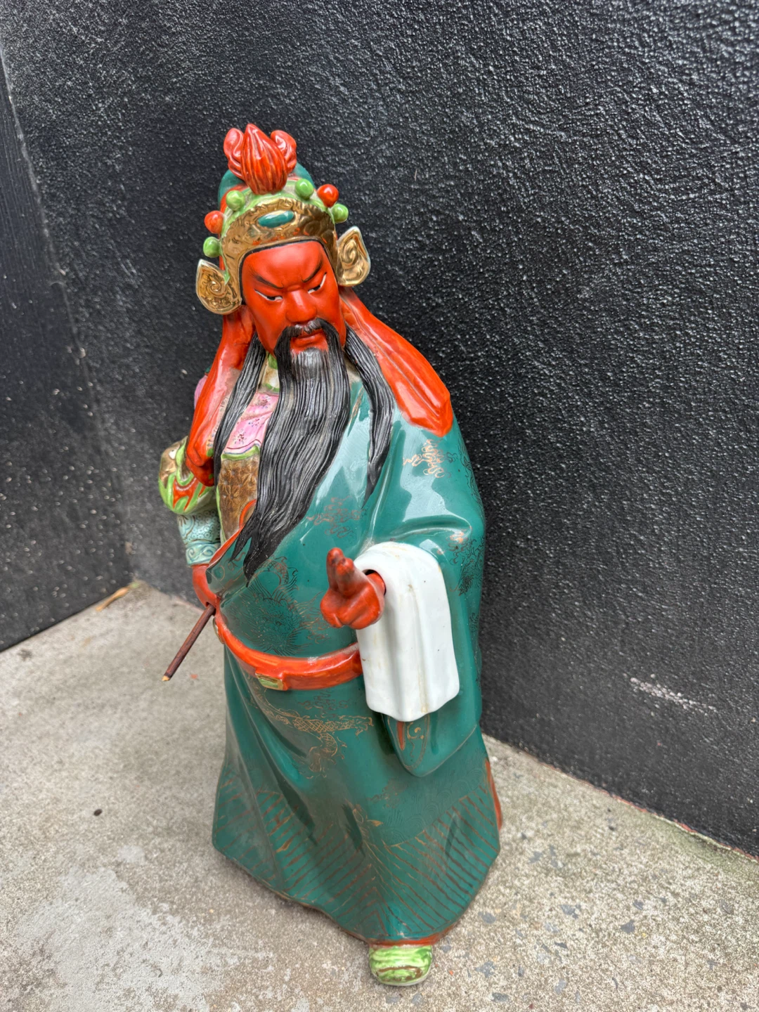 Vintage Chinese Porcelain Guan Yu Guan Gong Statue - photo 3