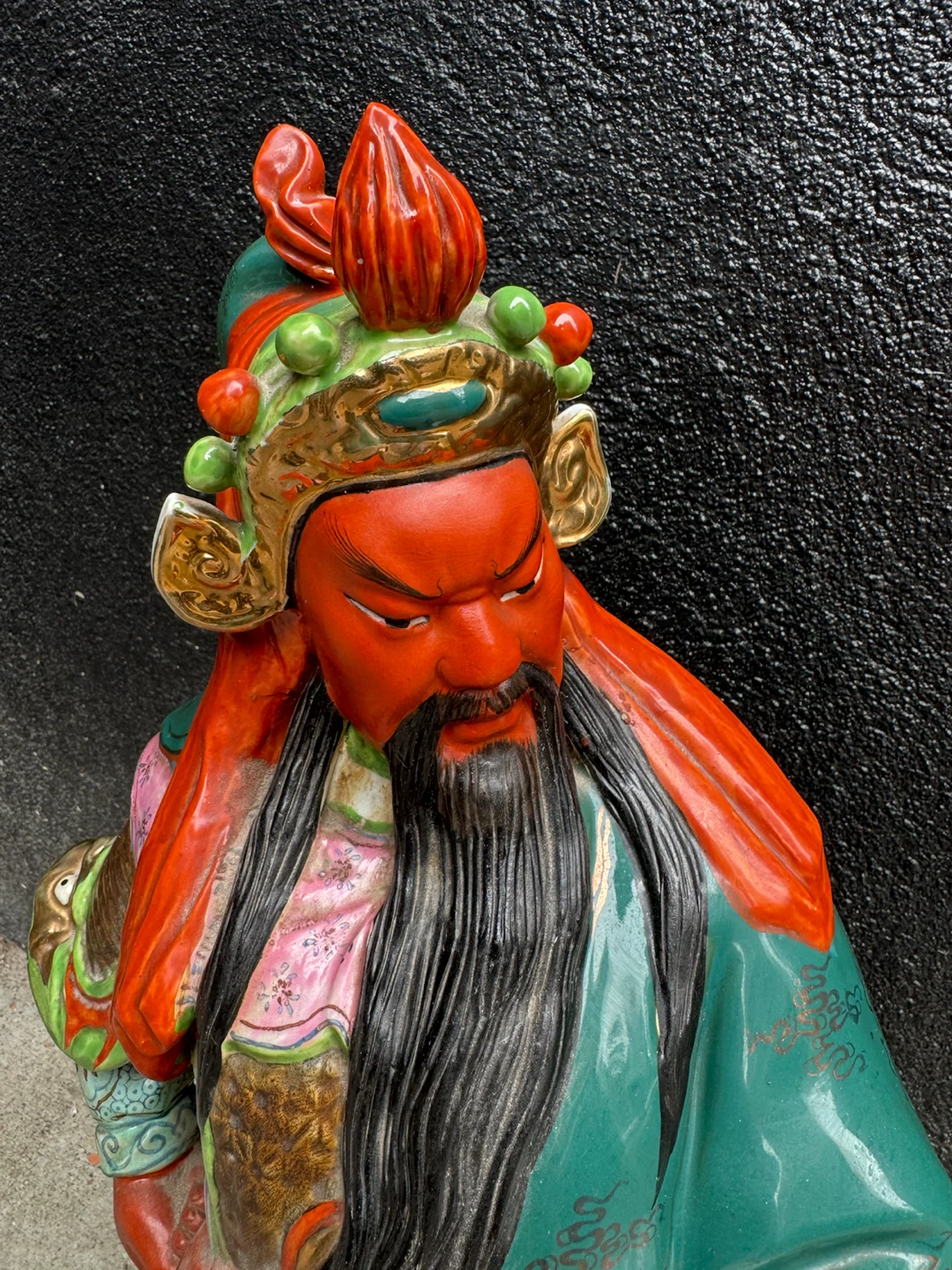 Vintage Chinese Porcelain Guan Yu Guan Gong Statue - photo 4