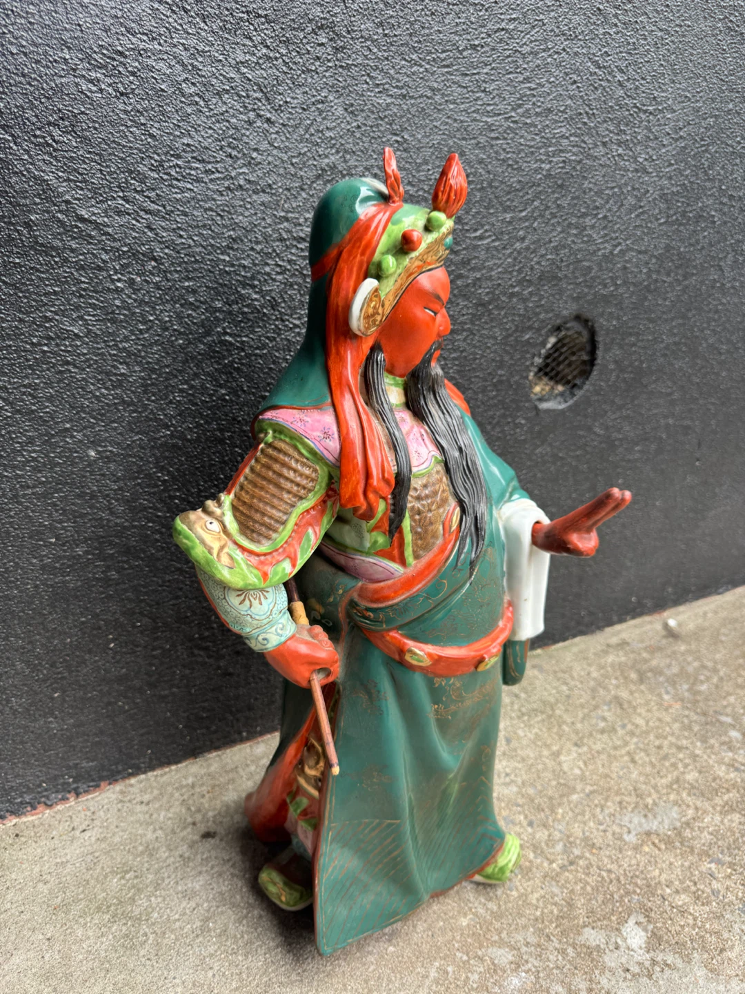 Vintage Chinese Porcelain Guan Yu Guan Gong Statue - photo 5
