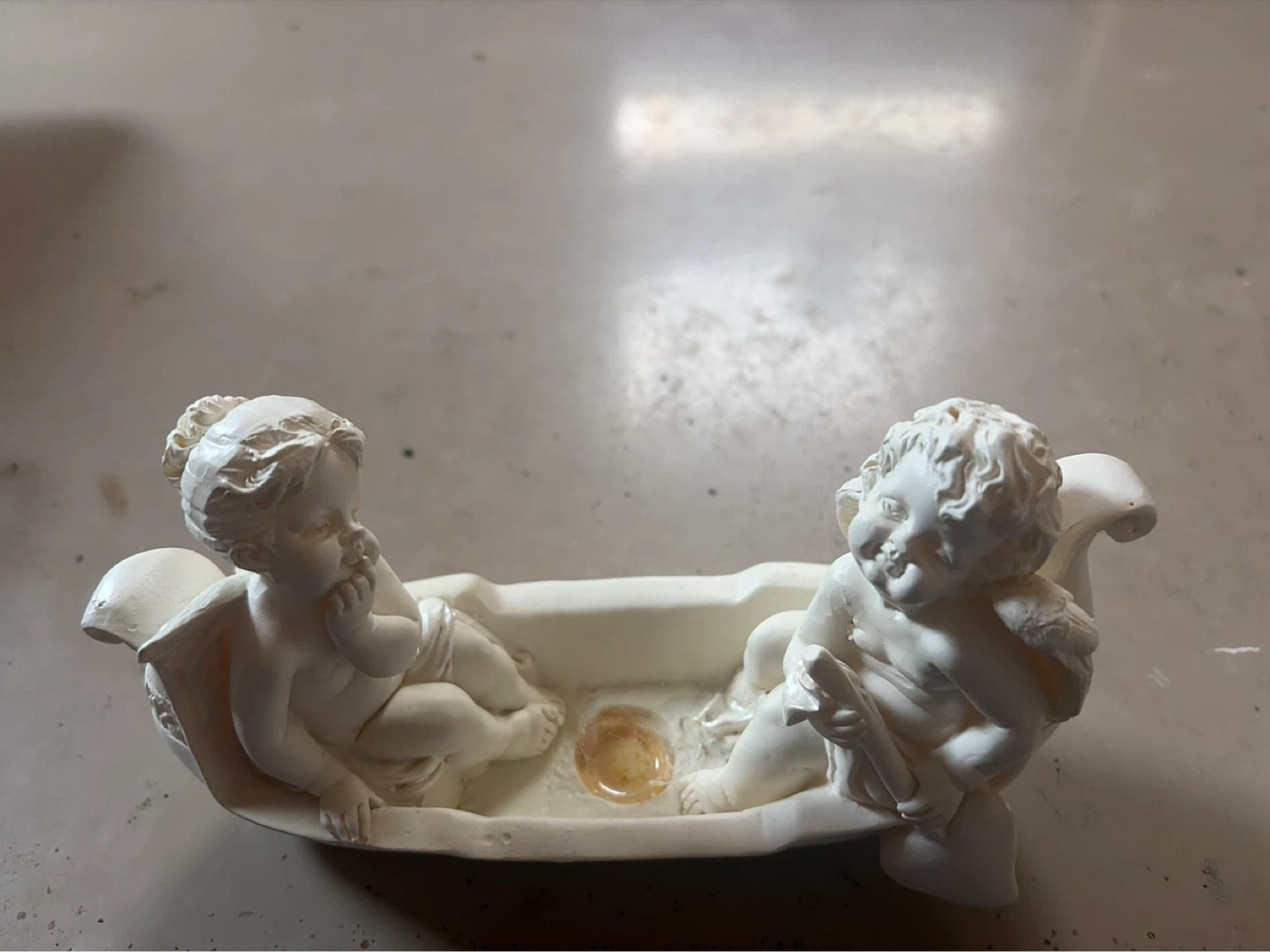 White Cherub Decorative Figurine