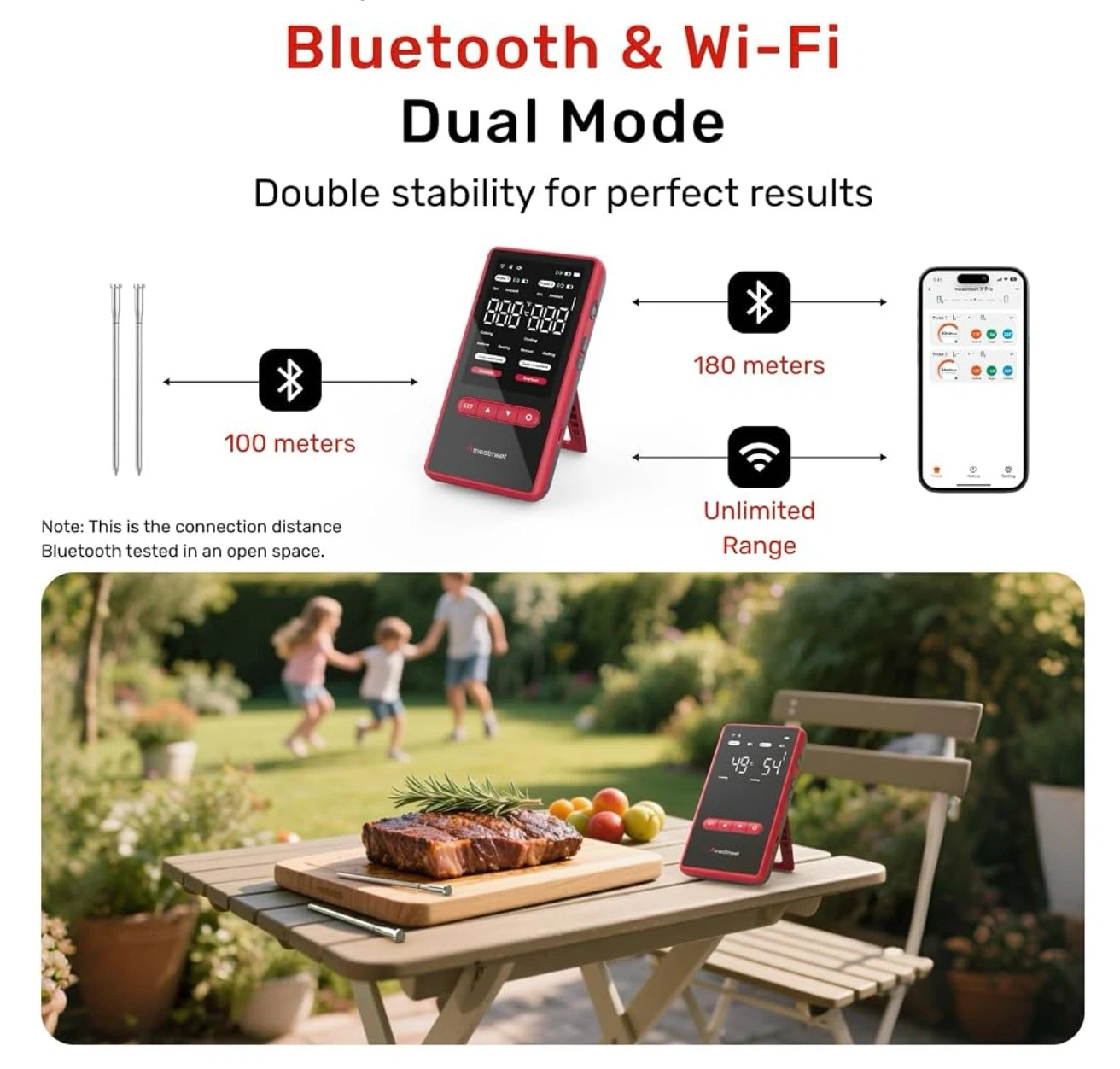 Wireless Meat Thermometer with Wi-Fi & Bluetooth - photo 3