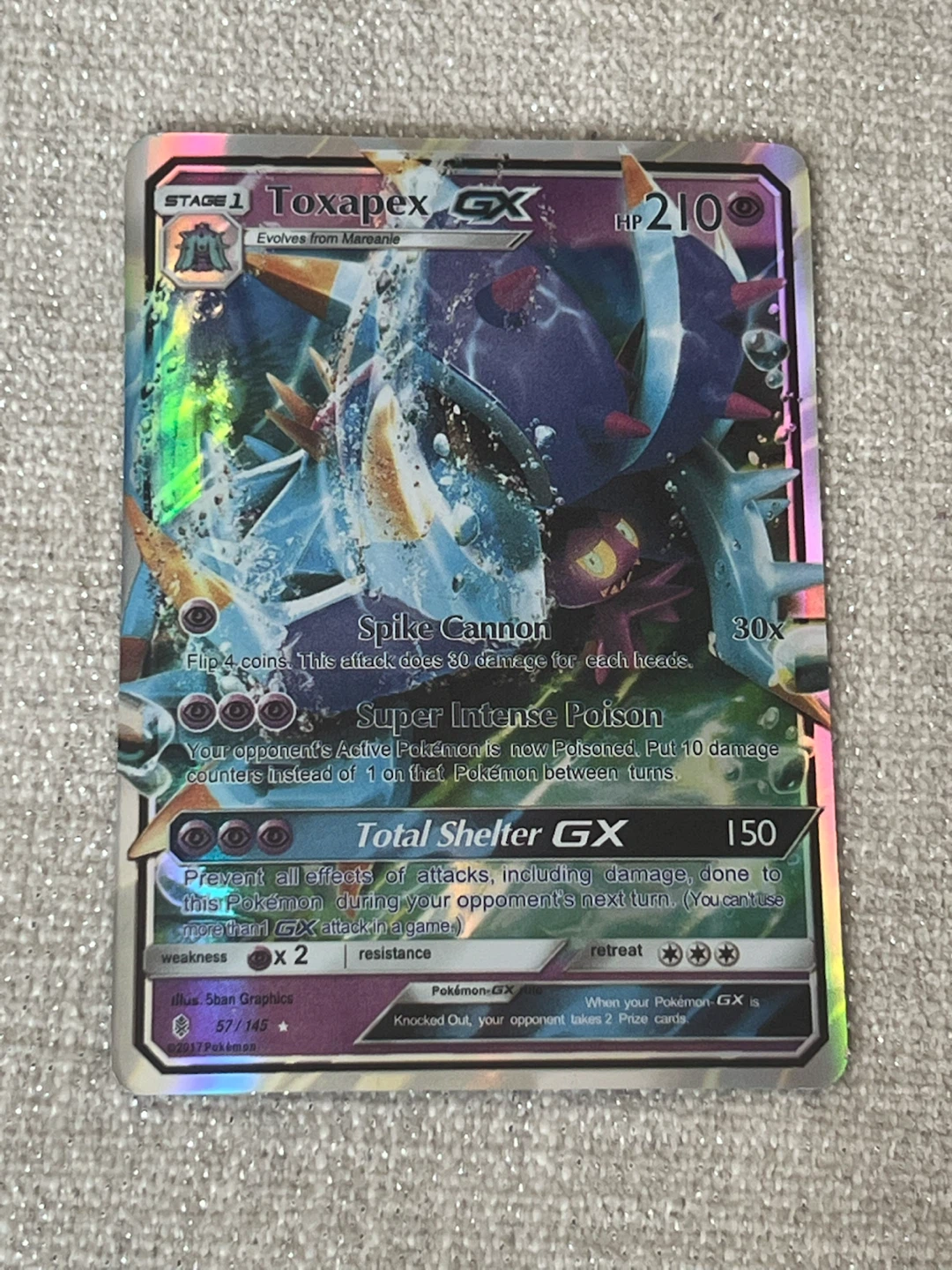 Toxapex GX Pokemon Trading Card - photo 3