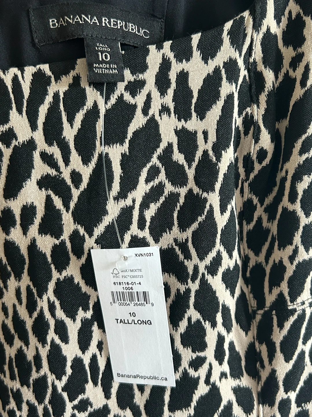 Banana Republic Leopard Print Dress Size 10 Tall - photo 3
